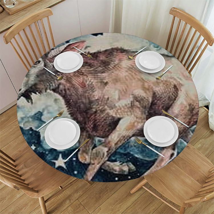 Tllo0ord Fitted Round Tablecloth Watercolor Lily,Pink Flower Beautiful ...