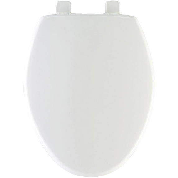 Mayfair Elongated Toilet Seat Plastic - White - Pack of 1