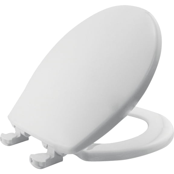 Bemis Toilet Seat Round Plastic - White  Residential Use, Standard Application