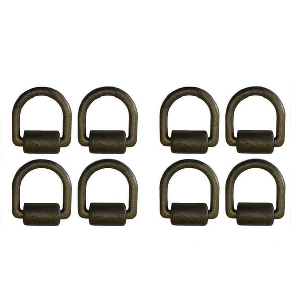 RAParts Tlu28-0017 (8) 1" Weld-On D-Ring (Black) Fits Universal