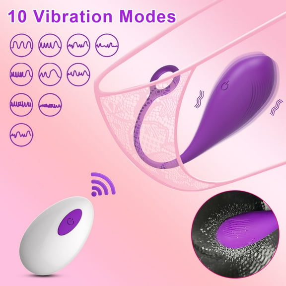 Tluda Wearable G-Spot Wireless Remote Vibrator, Panties Vaginal Vibrating Egg for G-spot Clitoral Stimulation Adult Sex Toys for Women and Couples