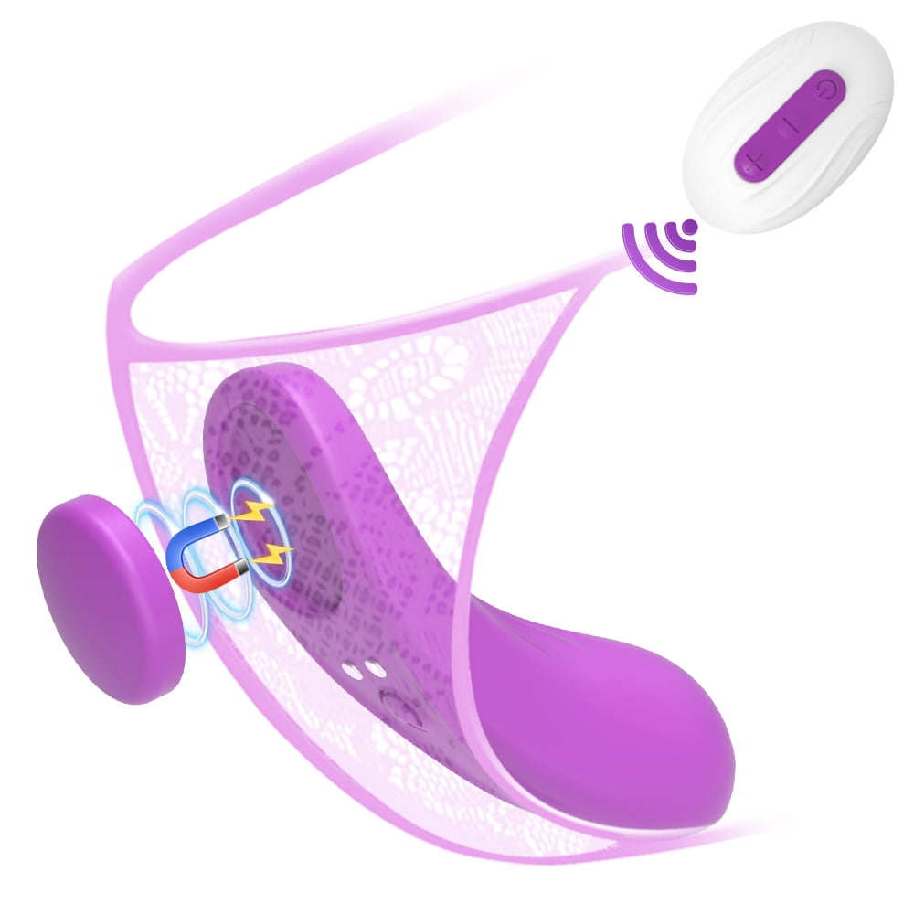 Tluda Wearable Vibrator Vibrating Panties Clitoral Stimulator Butterfly  Vibrator with Remote, Sex Toys for Women,Purple