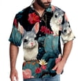 thumbnail image 1 of Tmall Men's Short Sleeve Beach Shirts, Casual Button Down Poplin Printed Summer Tops - Unisex, 1 of 6