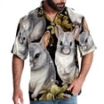 thumbnail image 1 of Tmall Men's Short Sleeve Hawaiian Print Button Down Beach Shirt, 1 of 6