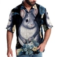 thumbnail image 1 of Tmall Men's Short Sleeve Poplin Shirts with Spread Collar Tops, Casual Printed Button Down Short Summer Beach Shirts for Men and Women, 1 of 6