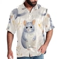 thumbnail image 1 of Tmall Men's Short Sleeve Printed Poplin Shirt with Spread Collar Tops - Casual Button Down Summer Beach Shirt for Men and Women, 1 of 6