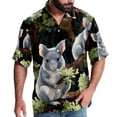 thumbnail image 1 of Tmall Men's Short Sleeve Shirts, Casual Hawaiian Print Button Down Summer Beach Top Unisex, 1 of 6