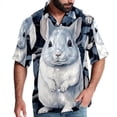 thumbnail image 1 of Tmall Men's Short Sleeve Shirts with Spread Collar Tops, Casual Printed Poplin Shirt, Button Down Short Summer Beach Shirts - Unisex, 1 of 6