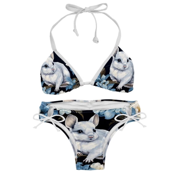 Tmall Women's Bikini Set with Detachable Sponge and Adjustable Strap, Two-Pack, Ideal for Swimming and Beachwear