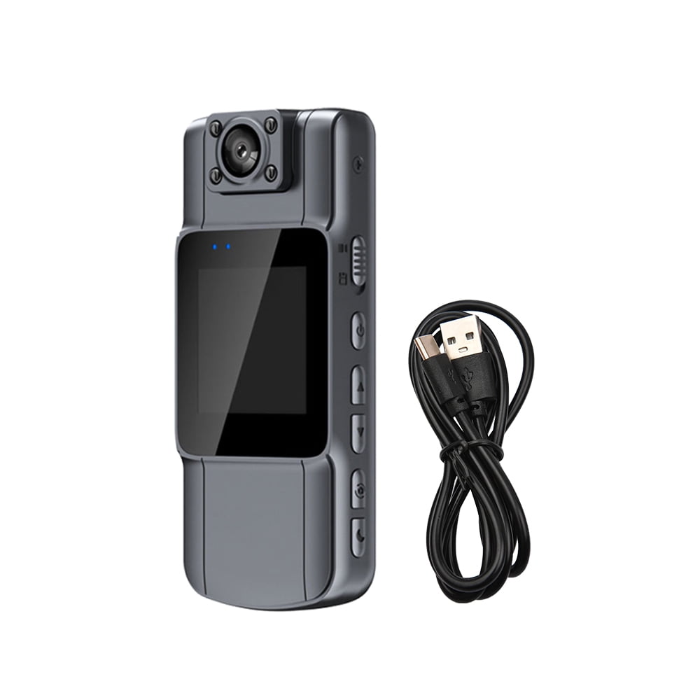 Tmalltide Body Camera, 1080P Bodycam with 1.54 in Screen Recorder, Support 8-10Hours Recording, 180° Rotatable Lens, Camcorder with Audio for Walking, Travel, Daily Proof 128G