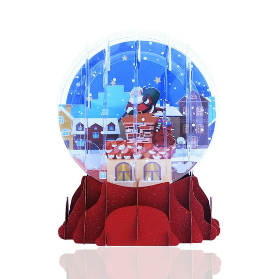 Tmboryuu Christmas Cards Snow Globe Xmas 3D Greeting Cards & Envelopes Funny Personalized Holiday Handmade Thank You Post Cards