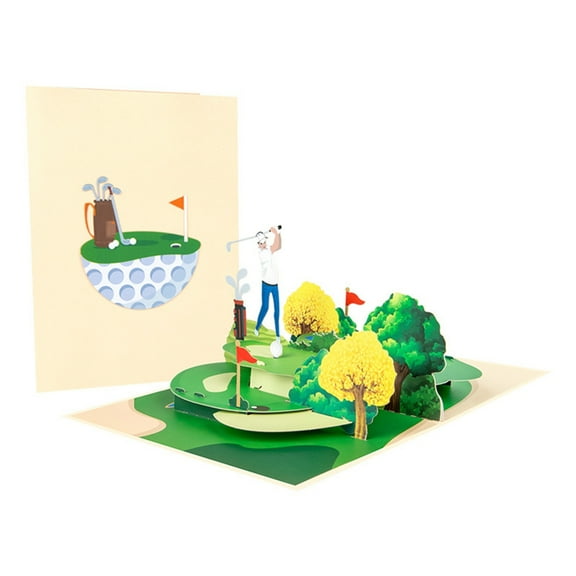 Tmboryuu Golf Popup Card,Golf Birthday Card,Father Day Popup Card,3D Popup Sports Greeting Card for Husband Friend,Boyfriend