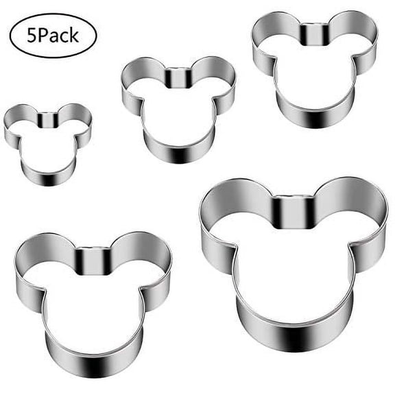 Tmflexe Mickey Mouse Cookie Cutter, Pack of 5