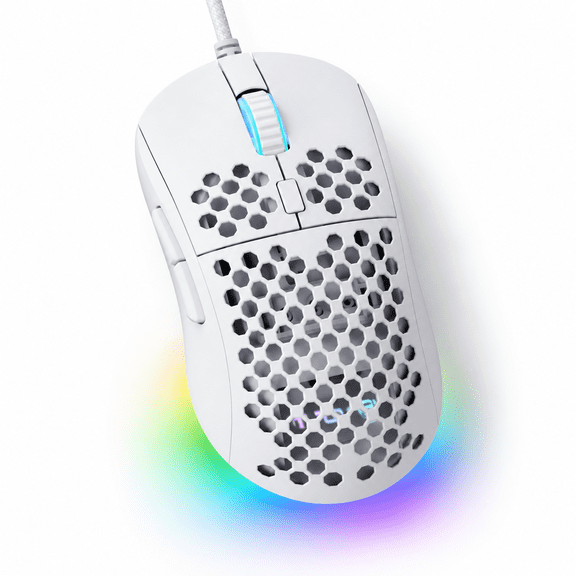 Tmkb Falcon M1se White Gaming Mouse Wired Lightweight 12800dpi