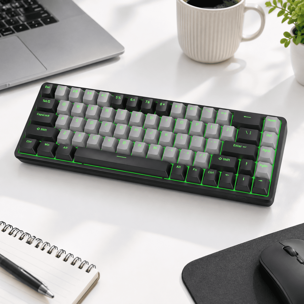 Main Keys Rig Tmkb T68 60% Wireless Mechanical Gaming Tri-mode Bt5.0/2.4ghz/usb-c ...