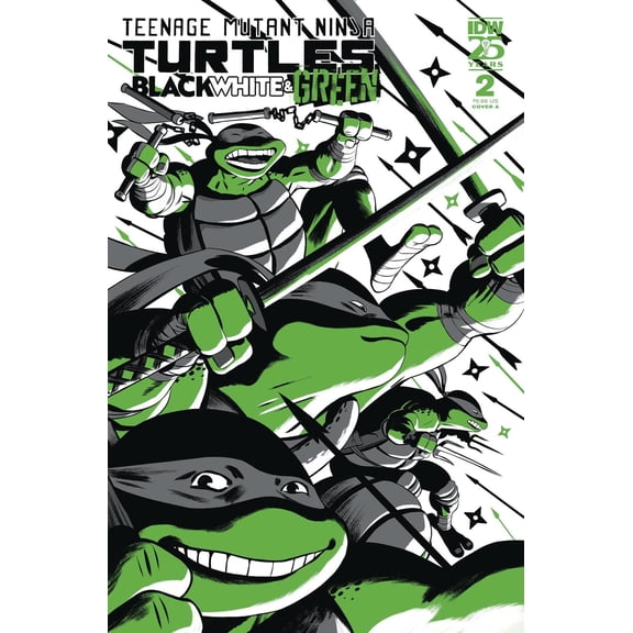 Tmnt Black White & Green #2 Cvr A Rodriguez Idw-prh Comic Book