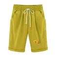 thumbnail image 1 of Tmtolofot 4Th Of July Summer Shorts For Womens,Cotton Linen Comfy Shorts Independence Day Printed Short Pants Lightweight Casual Business Shorts,5_Yellow,Medium, 1 of 3