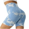 thumbnail image 1 of Tmtolofot Jersey Shorts Booty Yoga Volleyball Shorts Cotton Blend Seamless Scrunch Short Womens Workout Gym Shorts Ladies Active Athletic Apparel With Friend,1#Sky Blue,Medium, 1 of 2
