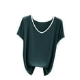 thumbnail image 1 of Tmtolofot T Shirts Short Sleeve Crewneck Tees for Women Trendy Lightweight Soft Casual Summer Tops 2024 Workout Yoga Gym Clothes Shirtfemale Lightweight Soft Tees,2_Green,X-Large, 1 of 4
