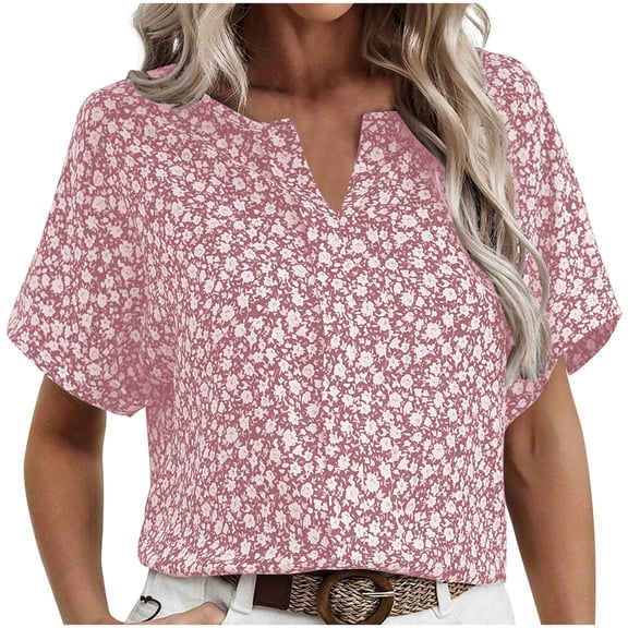 Tmtolofot Women's Sexy Lace T-Shirts Active Fit V Neck Tunic Blouse Ladies Printed Raglan Sleeves Tees Shirt Women solid Ornamental Button Cute Top Soft Comfy Shirts，1_Pink，XX-Large