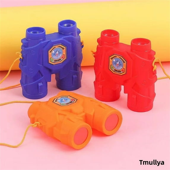 Tmullya 3 Pack Binoculars Toy for Kids Boys and Girls 2-8 Years Old, Purple Red Orange