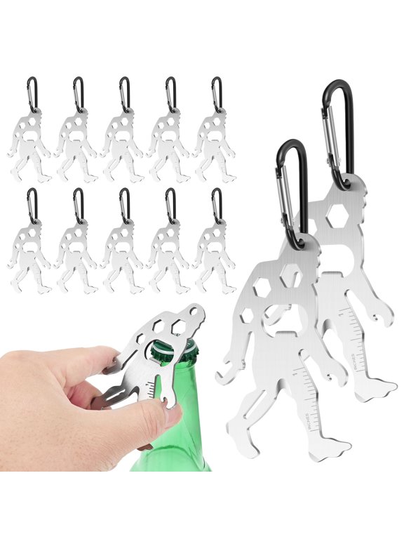12 Pcs Stainless Steel Credit Card Wallet Multitool with Keychains Stocking Stuffer