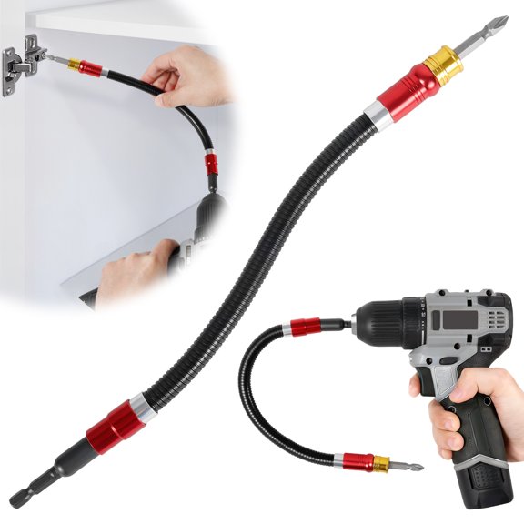 Tmwefusc Flexible Drill Bit Extension 13.38 Inch Quick Change 1/4 inch Hex Shank Flex Shaft Drill Bit Holder for Tight Space DIY Lovers