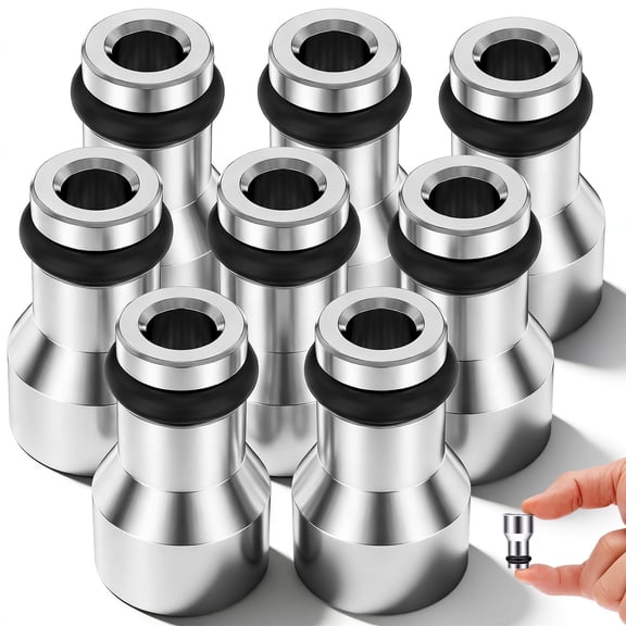 Tmwefusc 8pcs Upgrade Fuel Injector Spacer Set LS1, LS6 to LS Truck Intake Manifold Adapter Kit with 8 Rubber O Ring,551371