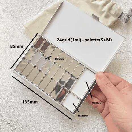 Tn Travel Watercolor Box Portable Packaging Acuarela Palette Magnetic Grid Combination Color Palette Beginner Painting