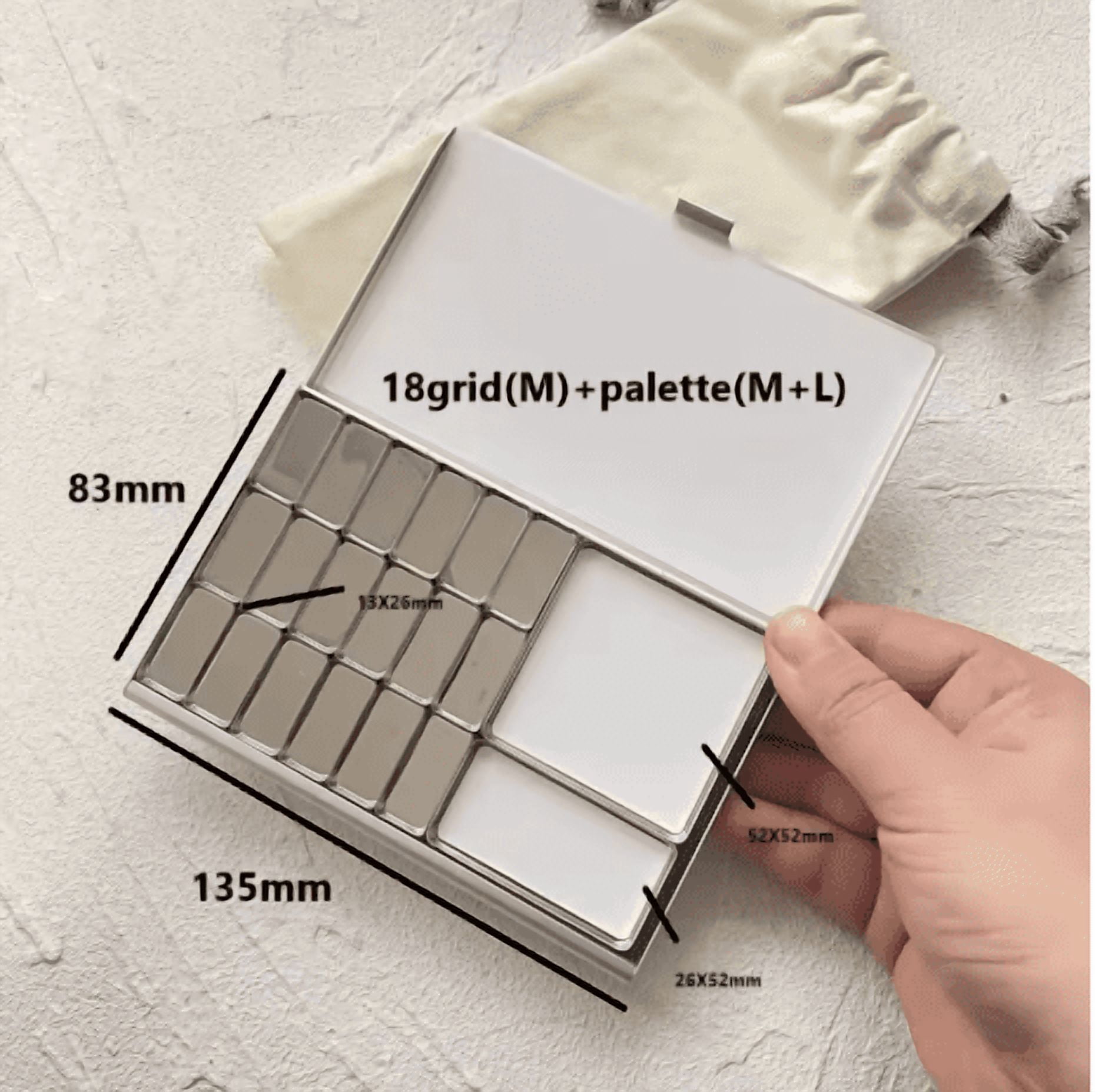 Tn Travel Watercolor Box Portable Packaging Acuarela Palette Magnetic Grid Combination Color Palette Beginner Painting