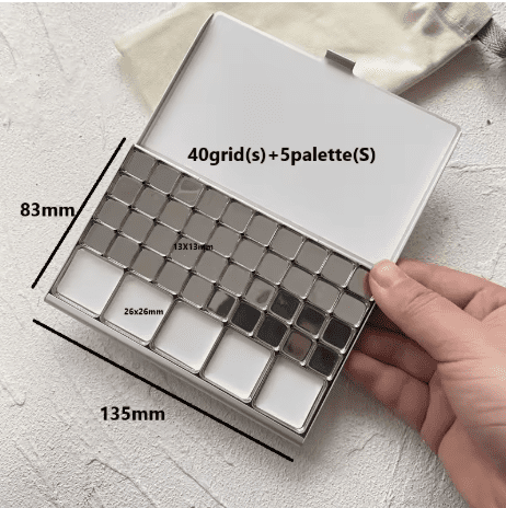 Tn Travel Watercolor Box Portable Packaging Acuarela Palette Magnetic Grid Combination Color Palette Beginner Painting