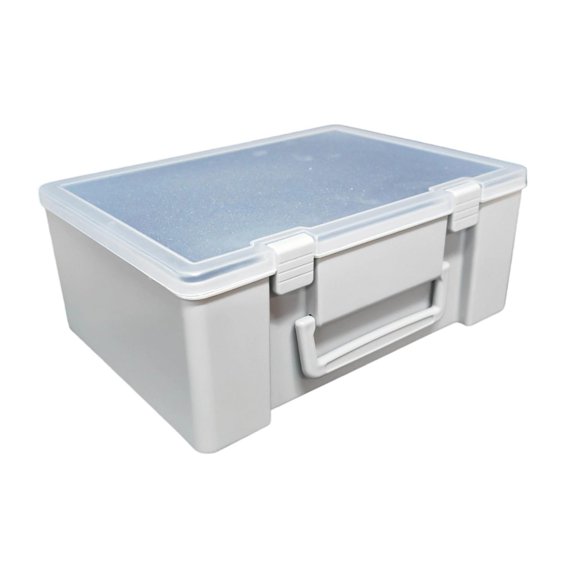 Tnarru 1/64 Miniature Figure Storage Box Protection Box Foam Layer Dustproof Reliable Shockproof Travel Case Action Figure Container gray