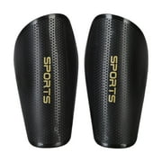 Tnarru 1 Pair Soccer Shin Guards Protector Calf Guards Shockproof Professional Shin Protection Training Shin Guards for Adults Teens L Black