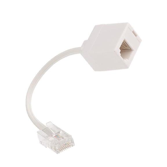 Tnarru 1 Piece Telephone Phone Extension Cord Landline Flash Cable Line Jack to RJ11, 245mm