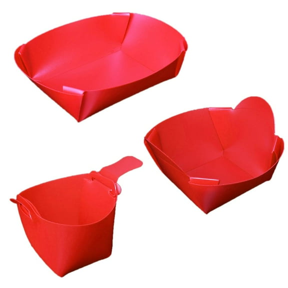 Tnarru 1050ml / 650ml / 350ml Plastic Collapsible Portable Camping Tableware Kit Folding Plate Bowl Cup Dinner Set Reusable Eco-Friendly
