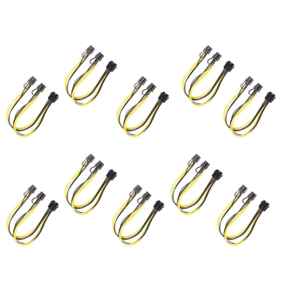 Tnarru 10x PCI Power Distribution Cable CPU 8- - 2x 8-pol. Graphics Card 8-Power Splitter Extension Cable
