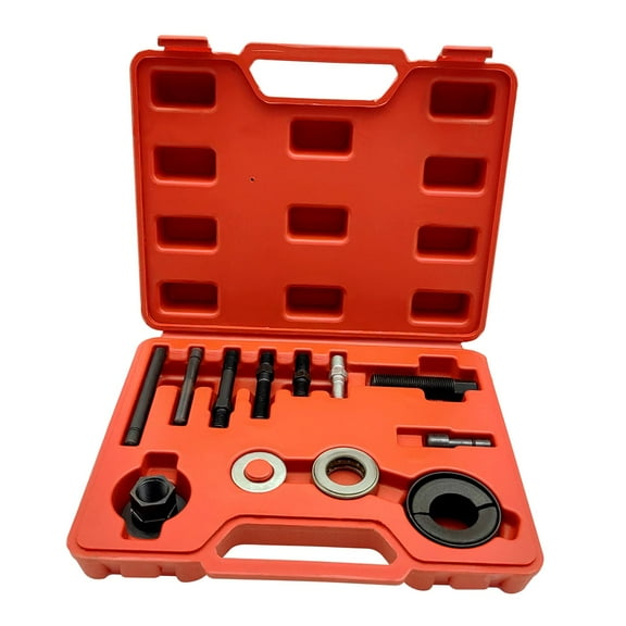 Tnarru 14 Pieces Automotive Pulley Installation Remover Set with Carrying Case Sturdy 23x19x5.5cm for Cars Trucks Versatile