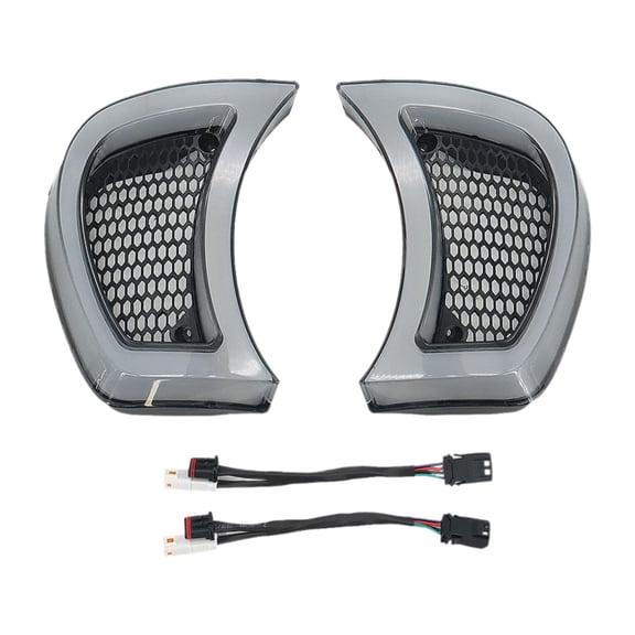 Tnarru 1Pair Motorcycle Headlights Vent Accent Turn LED Indicator Side Lights Night Assembly, Riding Motorbike s