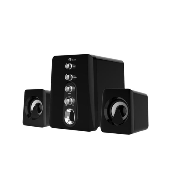 Tnarru 2.1 Audio System Desktop Speaker, RF, Deep Bass, Mini Black