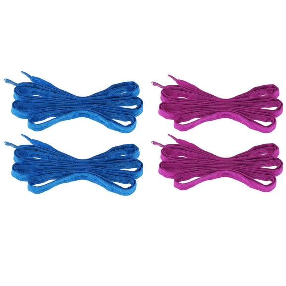 Tnarru 2 Pairs Skate Shoelaces Inline Skates Shoe Laces Strings Roller Skates Speed Skates Hockey Shoelaces Universal Replacement Nylon Material Suitabl , Blue Purple 2Pairs Blue+Purple