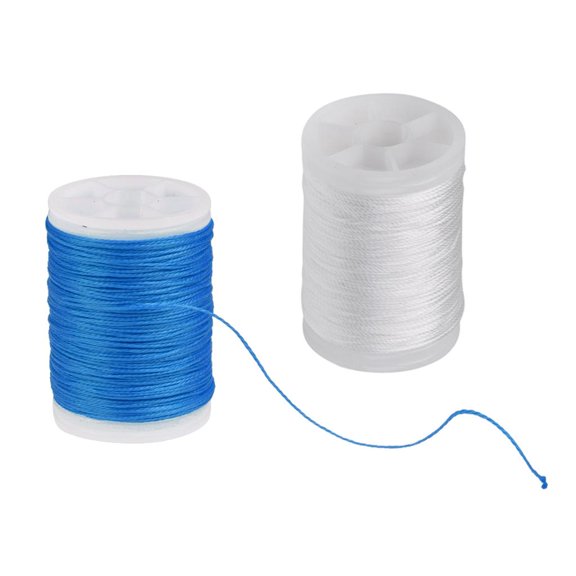 Tnarru 2 Pieces Archery Serving Thread Bowstring Serving Material 120 Yards - Blue + White