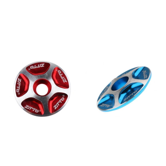 Tnarru 2Pcs Aluminum Alloy Threadless Headset Headset Stem Cap MTB Bike Stem Accessories