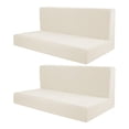 thumbnail image 1 of Tnarru 2Pcs RV Seat Covers Camper Cushion Covers Easy Fitted Comfort Camper Cushion Slipcovers Sofa Furniture Protector for Trailers white, 1 of 8