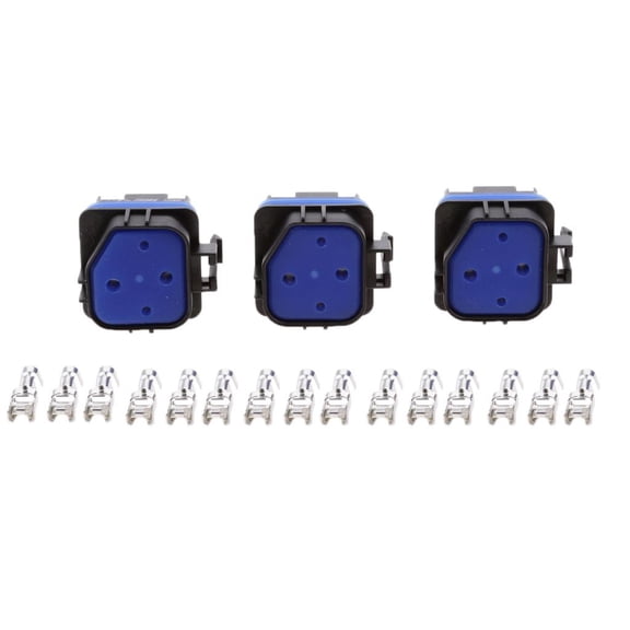 Tnarru 3 Pcs 5 Poles Relay Socket 40A Connector Holder with 15x Terminal for Car Headlight