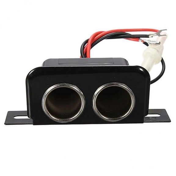 Tnarru 3x12VDC Car Motorbike Tractor Boat Lighter Double Socket Plug 10A