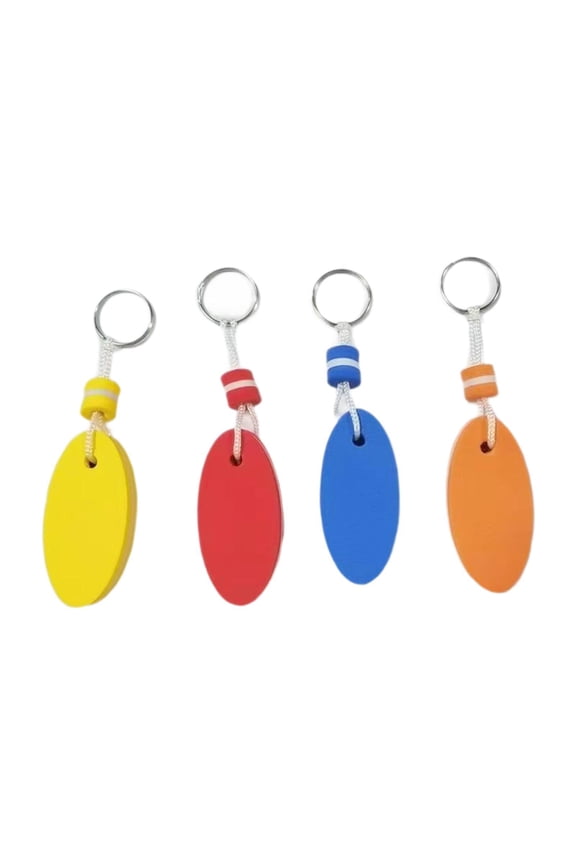 4 Pieces Buoyant Keychain Floating Keyring Waterproof Key Holder EVA Material Lightweight Floating Design Suitable for Boating Fishing Kayaking Swimmi