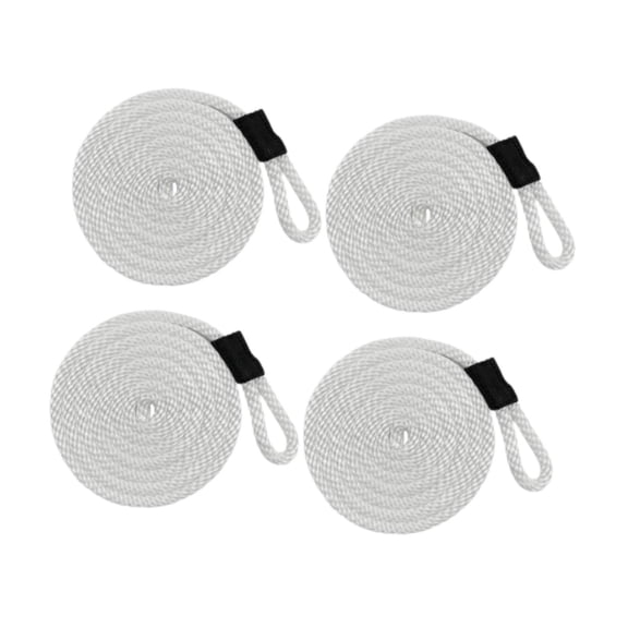Tnarru 4 Pieces Marine Berthing Rope Boat Fenders Rope Watercraft Kayak Sailing 2M Double Braided Fixing Line Boat Dock Line White