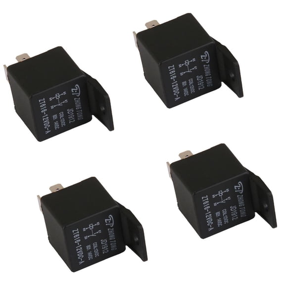 Tnarru 4pcs 12V 4 Pin 80A Automotive Universal High Current Applications Relay Kit