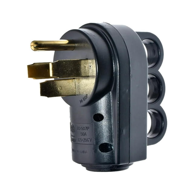 Tnarru 50 Amp Male RV Plug, Heavy Duty NEMA 14-50P Durable Professional ...