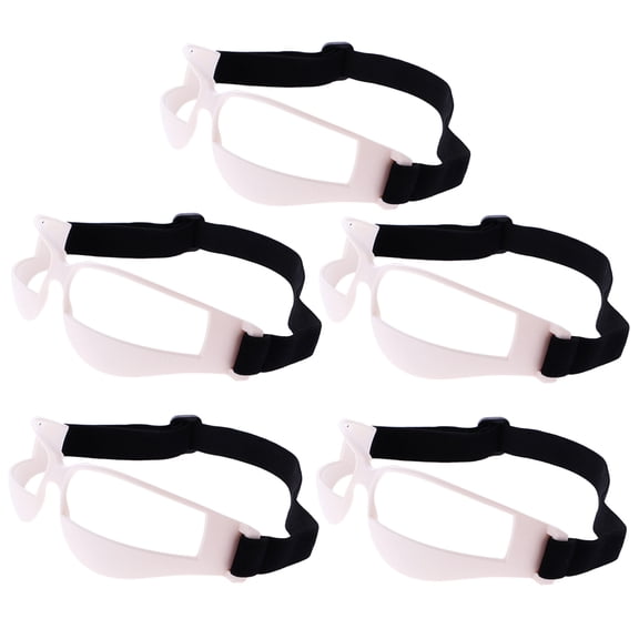 Tnarru 5Pcs Basketball Dribble Goggles Dribbling Specs for Basketball Training Aid - White, as described 6.2 x 1.4 x 0.9 inches
